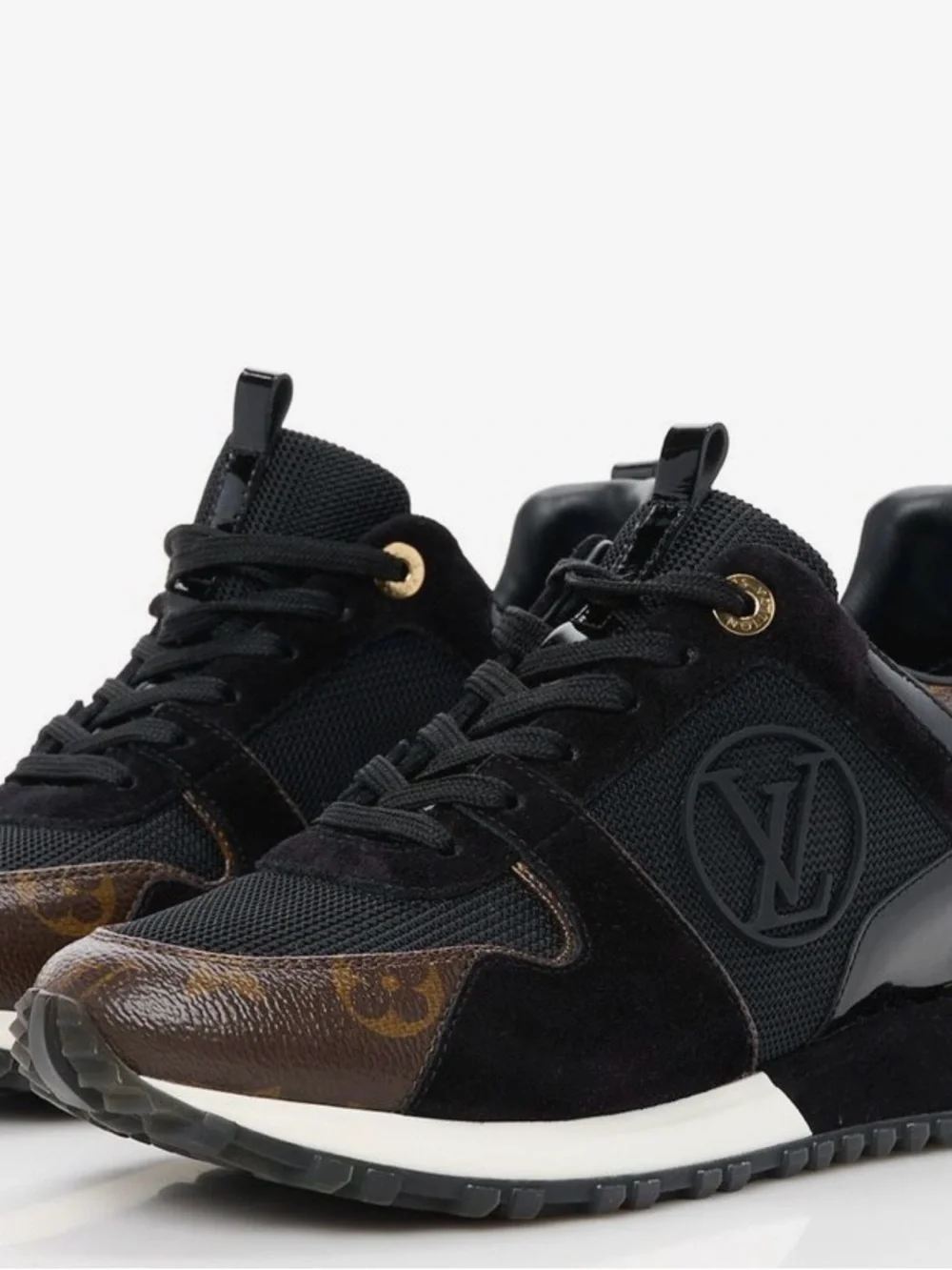 Louis Vuitton Black & Brown Monogram Women's Runner Sneakers